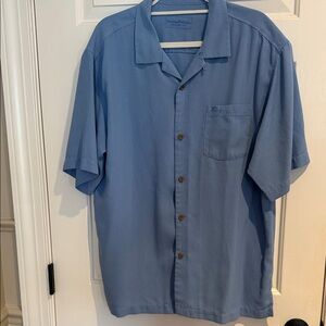 Tommy Bahama Light Blue Short-Sleeve Button-Down Camp Shirt